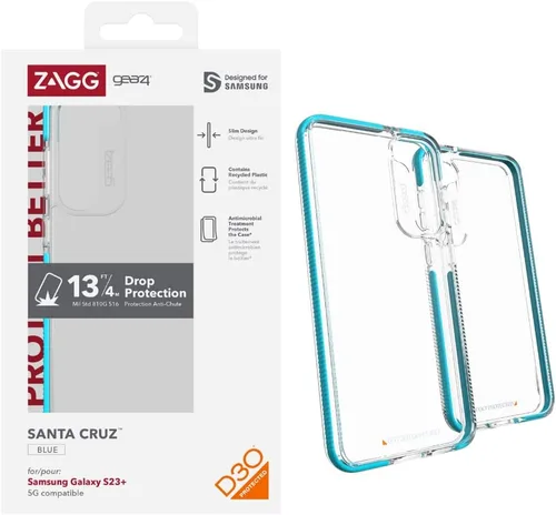 Miniatura 18 de ZAGG Gear4 Santa Cruz Samsung Galaxy S23 Series - Funda para teléfono, protección contra caídas D30 de hasta 13 pies / 13.1 ft, funda transparente