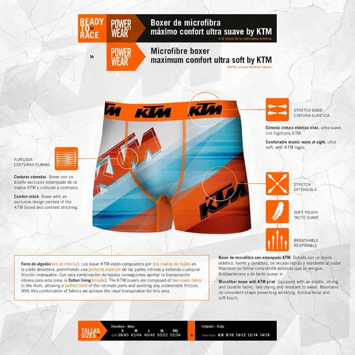 Miniatura 3 de KTM Boxer fabricado en microfibra 92 poliéster 8 elastano multicolor elige el tuyo