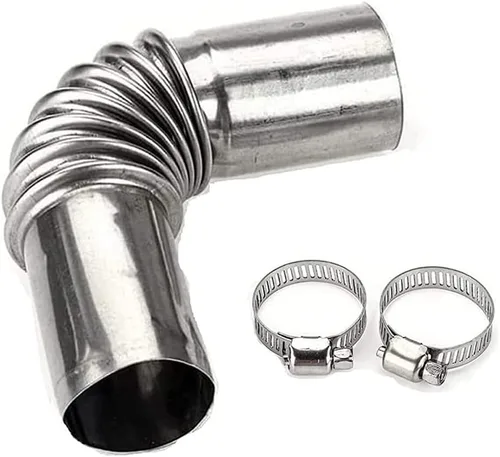 25mm Tubo de escape para calentador de aire de estacionamiento Codo conector de tubo de acero inoxidable con tapa a prueba de viento Calentador de