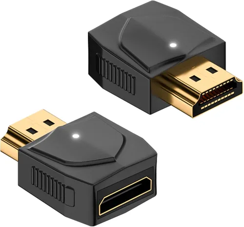 Miniatura 8 de Duttek Adaptador Mini HDMI de 180 grados [video 8K @60Hz, 4K @144Hz, 48Gbps] Adaptador Mini HDMI macho a hembra de ángulo ascendente para cámara