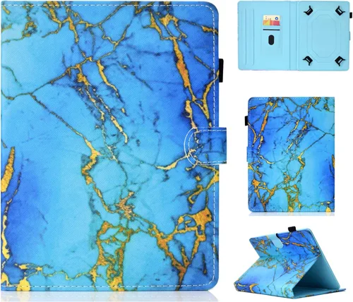 Miniatura 31 de Funda universal para tablet de 7 pulgadas, piel sintética [ranuras para tarjetas], cubierta magnética, para Samsung Galaxy Tab E/Tab A 7.0, Fire 7