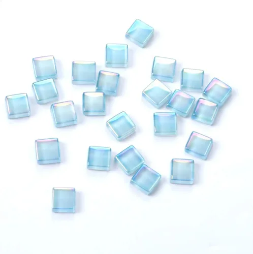 BestTeam - Azulejos de mosaico de cristal de colores mixtos, 200 unidades por bolsa, azulejos cuadrados de vidrio para manualidades, proveedor de