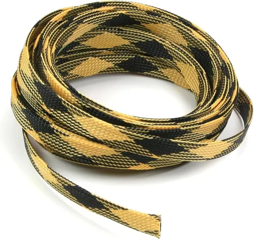 Miniatura 21 de Aicosineg Funda de cable trenzado flexible de PET de 16 pies de ancho de 0.5 pulgadas de ancho, funda de malla de alambre flexible para TV, audio
