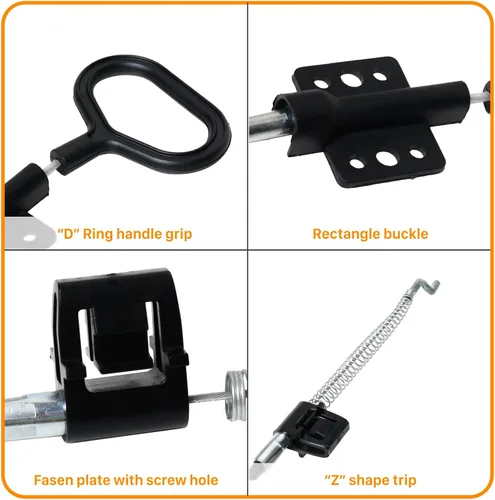 Miniatura 4 de Piezas de repuesto para cable reclinable, mango de liberación de anillo en D con punta en S para reparación de sofás y sillones reclinables, 2