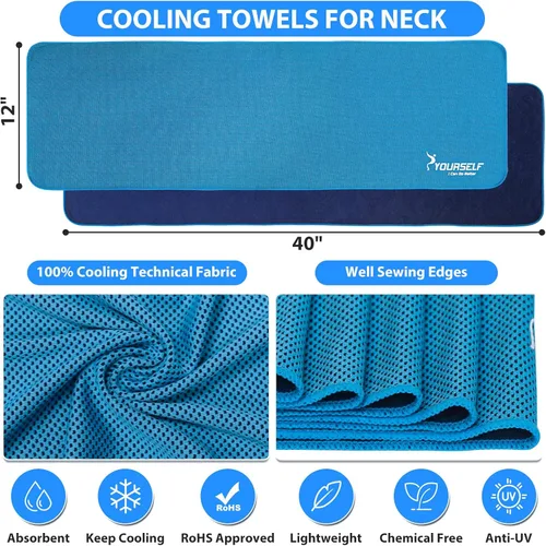 Miniatura 3 de Toalla refrigerante Syourself para un alivio instantáneo: toalla refrescante de 40 pulgadas x 12 pulgadas para jugar bolos o hacer ejercicio o yoga