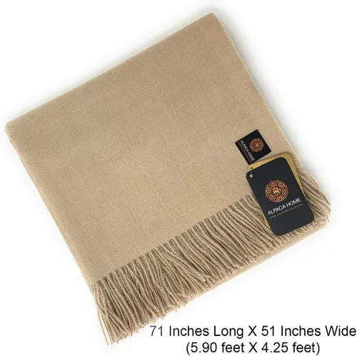 Miniatura 2 de Alpaca Home - Manta 100% de lana de alpaca para bebé, totalmente natural, hipoalergénica y libre de alérgenos para decoración del hogar o viajes, 51