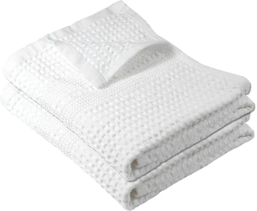 Miniatura 18 de GILDEN TREE Sábana de Baño Waffle Toallas de Baño Grandes de Secado Rápido Toallas Corporales Delgadas, Toallas de Baño Extragrandes de 40x80 Espuma