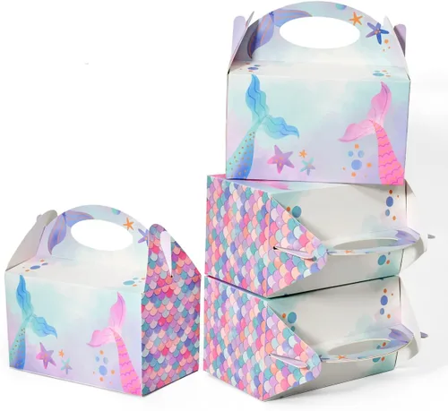 Miniatura 8 de 12 Piezas Cajas Pequeñas de Dulces para Fiestas, Bolsas de Regalo de Dulces, Galletas y Golosinas de 6 Pulgadas, Caja Triangular para Fiesta
