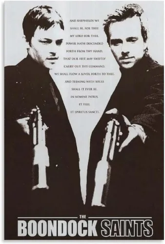 The Boondock Saints - Póster clásico retro de película en blanco y negro, impresiones artísticas para pared, sala de estar, dormitorio, decoración