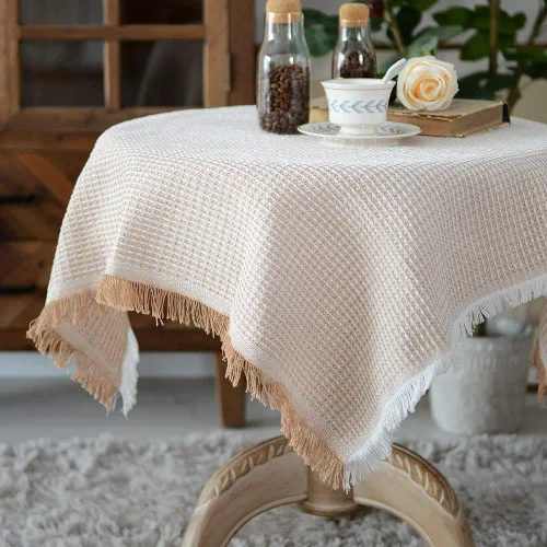 Miniatura 13 de ARTABLE Mantel pequeño de encaje de macramé de otoño y Navidad, para Acción de Gracias, al aire libre, granja, rústico, cocina, fiesta, cumpleaños