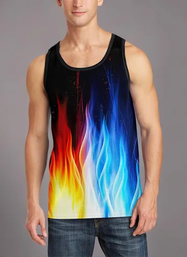 Miniatura 5 de Asylvain Camisetas sin mangas 3D para hombres y mujeres, diseño genial, camisetas sin mangas, camisetas de verano