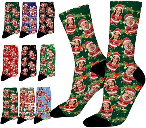Miniatura 101 de Artsadd Calcetines personalizados para mujeres y hombres, amantes de los perros y gatos, regalos divertidos unisex personalizados