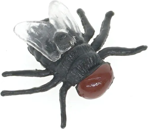 Miniatura 2 de Cooplay 30 piezas de moscas falsas insectos, insectos, insectos, reptiles, bromas, trucos de miedo, cerebros difíciles para Halloween, día