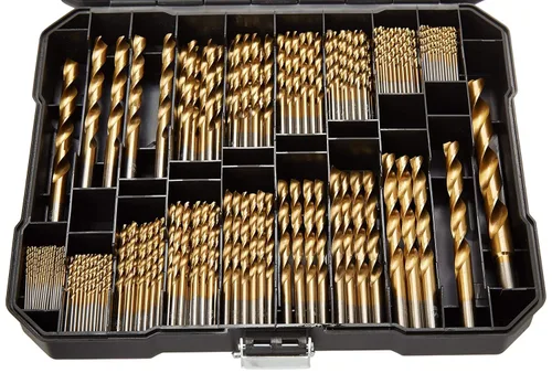 Miniatura 3 de Juego de 230 brocas helicoidales de titanio, acero de alta velocidad con punta de 135°, tamaño de 3/64" hasta 1/2", ideal para perforación