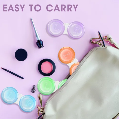 Miniatura 4 de Phyyixixs 36 Pack Estuches para Lentes de Contacto al Por Mayor, Estuche Transparente y Bonito para Lentes de Contacto para el Hogar y Viaje, 6