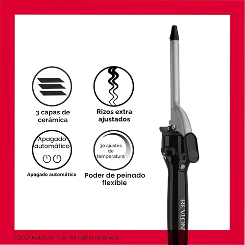 Miniatura 5 de Revlon Perfect Heat - Plancha rizadora de cerámica triple Para rizos en espiral suaves y sedosos (1/2 pulgada)