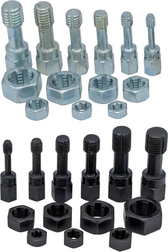 Miniatura 3 de Lang Tools 2581 Juego de machos de roscar y terrajas restaurador de roscas de 26 piezas, negro