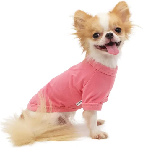 Miniatura 12 de LOPHIPETS Camiseta para Perro 100% Algodón para Perros Pequeños Teacup Chihuahua Yorkie Ropa para Cachorros-Azul/S