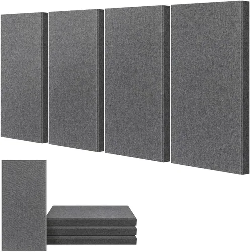UMIACOUSTICS 4 piezas de paneles acústicos, paneles de absorción de sonido de fibra de vidrio de 2" de espesor 23.6" x 11.8", paneles insonorizados