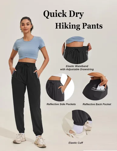 Miniatura 3 de Pinspark Pantalón de senderismo para mujer con bolsillos con cremallera