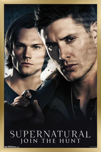 Miniatura 14 de Trends International Supernatural - Póster de pared de hermanos, 14.725 x 22.375 pulgadas, versión enmarcada de madera de granero