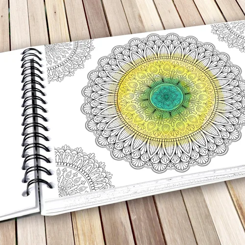Miniatura 4 de ColorIt Mandalas Volumen IV Libro de colorear para adultos en espiral con 50 patrones de mandala para relajación y alivio del estrés - Incluye