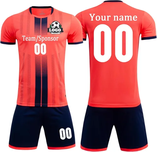 Miniatura 15 de Camisetas de fútbol personalizadas para niños, hombres y mujeres, camiseta y pantalones cortos de fútbol personalizados, uniformes de fútbol