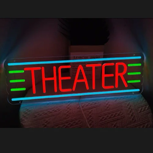 Miniatura 2 de Letrero de neón LED de teatro, decoración de habitación, letreros de neón personalizados para decoración de teatro, luz LED de neón personalizada