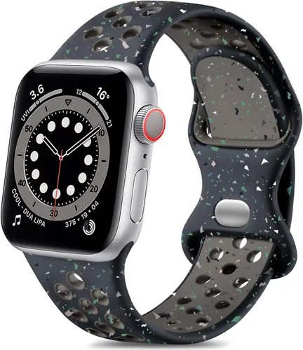Miniatura 11 de Lerobo - Bandas deportivas compatibles con Apple Watch Band de 40 mm, 41 mm, 38 mm y 42 mm para Series 11, 10 para mujeres y hombres, suaves bandas