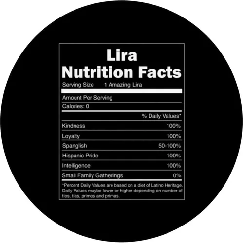 Miniatura 3 de Diseño de apellidos divertidos datos nutricionales - Lira PopSockets Swappable PopGrip