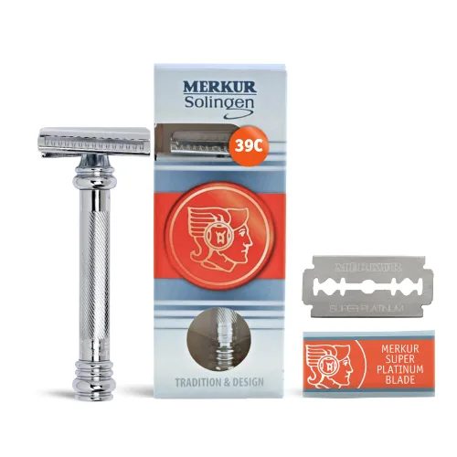 Miniatura 13 de Rasuradora de seguridad Merkur-razor 37c, cromado con barra inclinada