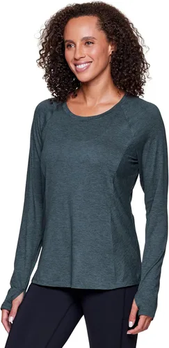 Miniatura 3 de RBX Active - Camiseta de manga larga para mujer, súper suave, con teñido espacial, para correr