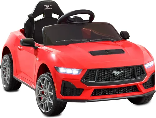 Best Choice Products Carro de paseo eléctrico para niños de 12 V con licencia oficial Ford Mustang con control parental, luces LED, 2 velocidades,