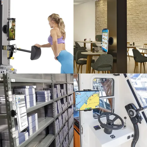 Miniatura 6 de Mippko Soporte magnético para tableta, nevera, iPad para vehículo/gabinete/estante de metal, soporte de base magnética fuerte que atrae
