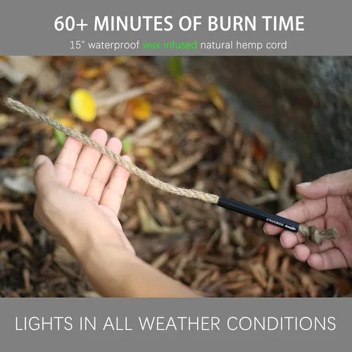 Miniatura 6 de Survival Wick - Kit de manguitos de tubo de fuelle impermeable y aluminio para arranque de incendios