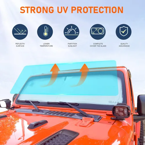Miniatura 2 de Parasol para parabrisas delantero compatible con Toyota Highlander 2020-2023 2024 2025, protector de visera solar bloquea los rayos UV, parasol