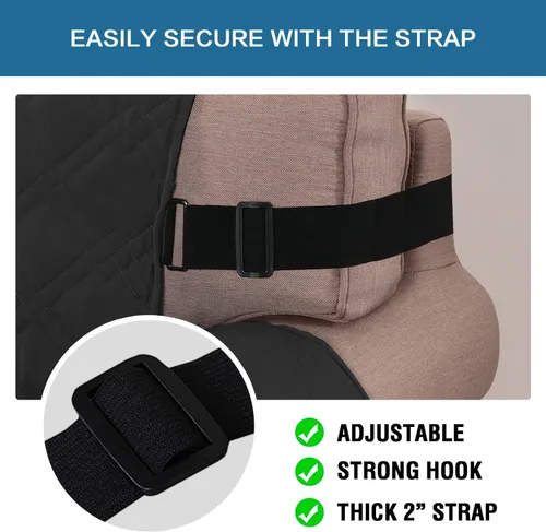 Miniatura 5 de H.VERSAILTEX - Funda protectora para sillón reclinable 100% impermeable, acolchada, con correa elástica y parte posterior con huellitas de silicón
