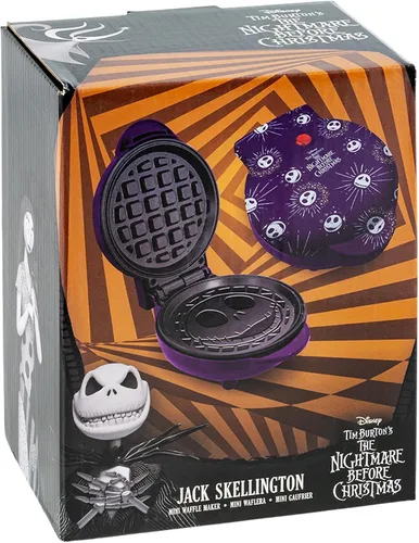 Miniatura 7 de Uncanny Brands Nightmare Before Christmas Jack Skellington Mini waflera - Pequeño aparato de cocina