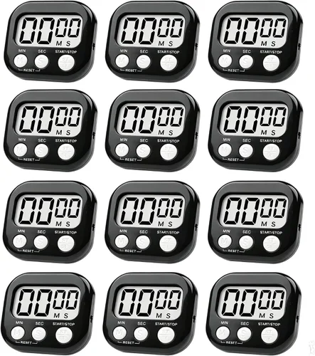 Miniatura 8 de Temporizador digital de cocina, pantalla de visualización grande, alarma fuerte, soporte magnético fuerte, temporizador de juego para maestros