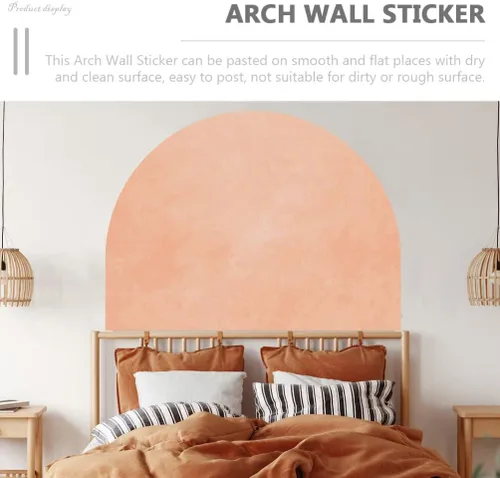 Miniatura 3 de Uonlytech Calcomanía de pared con diseño geométrico de arco para despegar y pegar, papel tapiz decorativo moderno para sala de estar, dormitorio