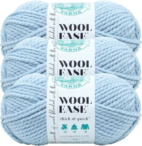 Miniatura 148 de Lion Brand Yarn - Ovillo de lana Wool-Ease Thick & Quick color fuerza aérea
