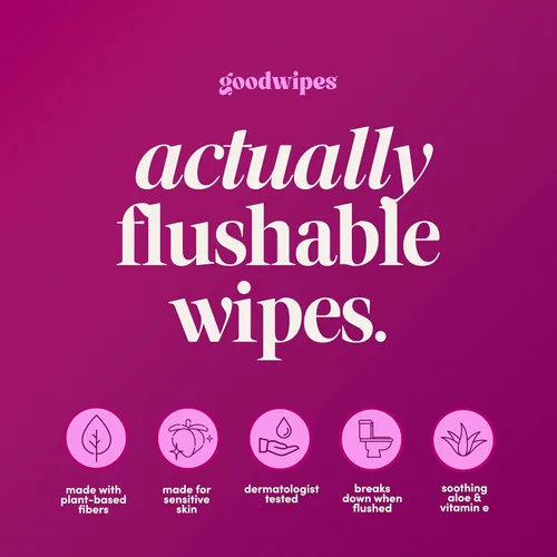 Miniatura 2 de Goodwipes - Toallitas desechables - Toallitas individuales para trasero para adultos en movimiento - Toallitas mini portátiles - Esenciales de viaje