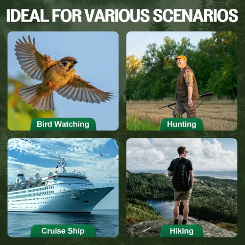 Miniatura 7 de Prismáticos HD de 12-36 x 50 para adultos, binoculares de alta potencia con visión clara de poca luz para observación de aves, binoculares con zoom