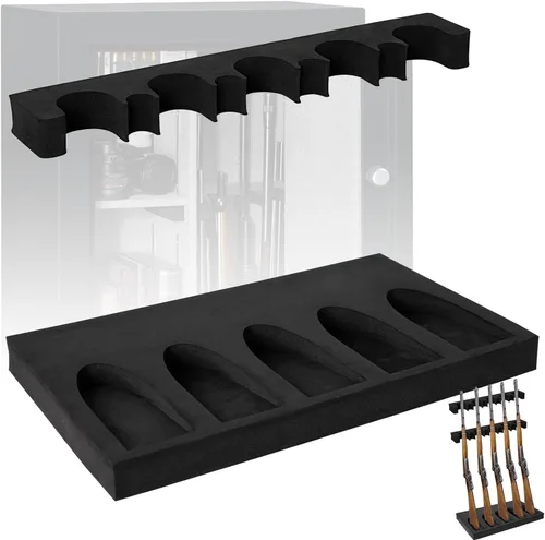 OCQOTAT Gun Rack for Gun Storage, Gun Safe Accessory for Shotguns, Gun Holder in Gun Cabinet, Shotgun Rest, Foam Material with Magnetic Strip and