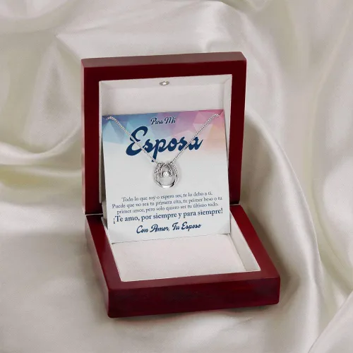 Miniatura 4 de Regalo Para Mi Esposa - Un Regalo Unico Para El Amor De Mi Vida, Cosas Personalizadas Para Parejas, Medallas De Oro 14k Para Mujer, Cadenas En Acero
