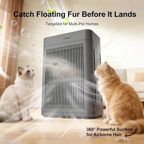 Miniatura 5 de Purificadores de aire para el hogar, habitación grande de hasta 3000 pies cuadrados con filtros lavables, H13 HEPA, entrada de aire de doble cara