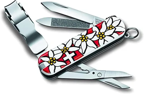 Miniatura 8 de Victorinox Nail Clip 580 Wood Swiss Army – Cuchillo de bolsillo pequeño con cortaúñas