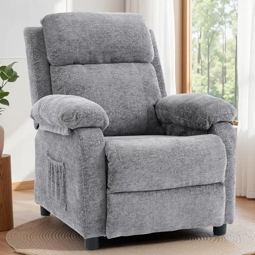 Miniatura 14 de Korser Silla reclinable, sillas de sala de estar para adultos, silla de lectura acolchada para asiento profundo con bolsillos laterales, reclinables