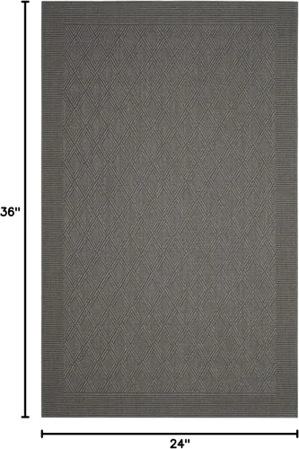 Miniatura 2 de SAFAVIEH Palm Beach Collection - Alfombra decorativa de 2 x 3 pies, diseño de ceniza, sisal y yute, ideal para zonas de alto tráfico en entrada
