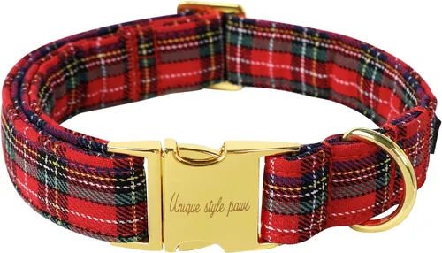 Miniatura 65 de Unique style paws - Collar para perro con hebilla de metal, naranja, duradero, lindo collar para perros pequeños, medianos y grandes